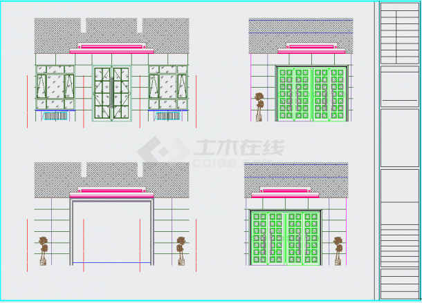 【北京】某简欧风格高档宴会厅装修设计施工图（含效果）-图一