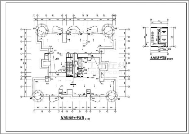 重庆某24层仪表厂集资楼给排水施工图-图二