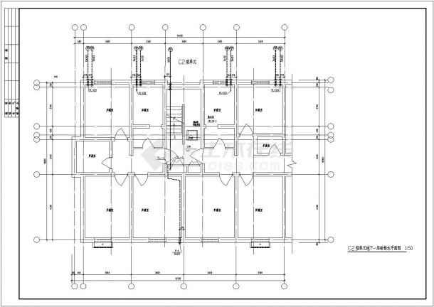 小高层住宅楼给排水系统设计CAD详细参考图-图一
