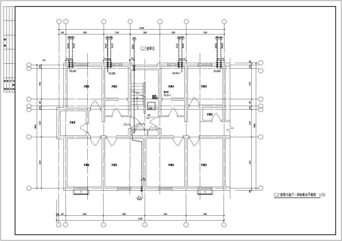 小高层住宅楼给排水系统设计CAD详细参考图_图1