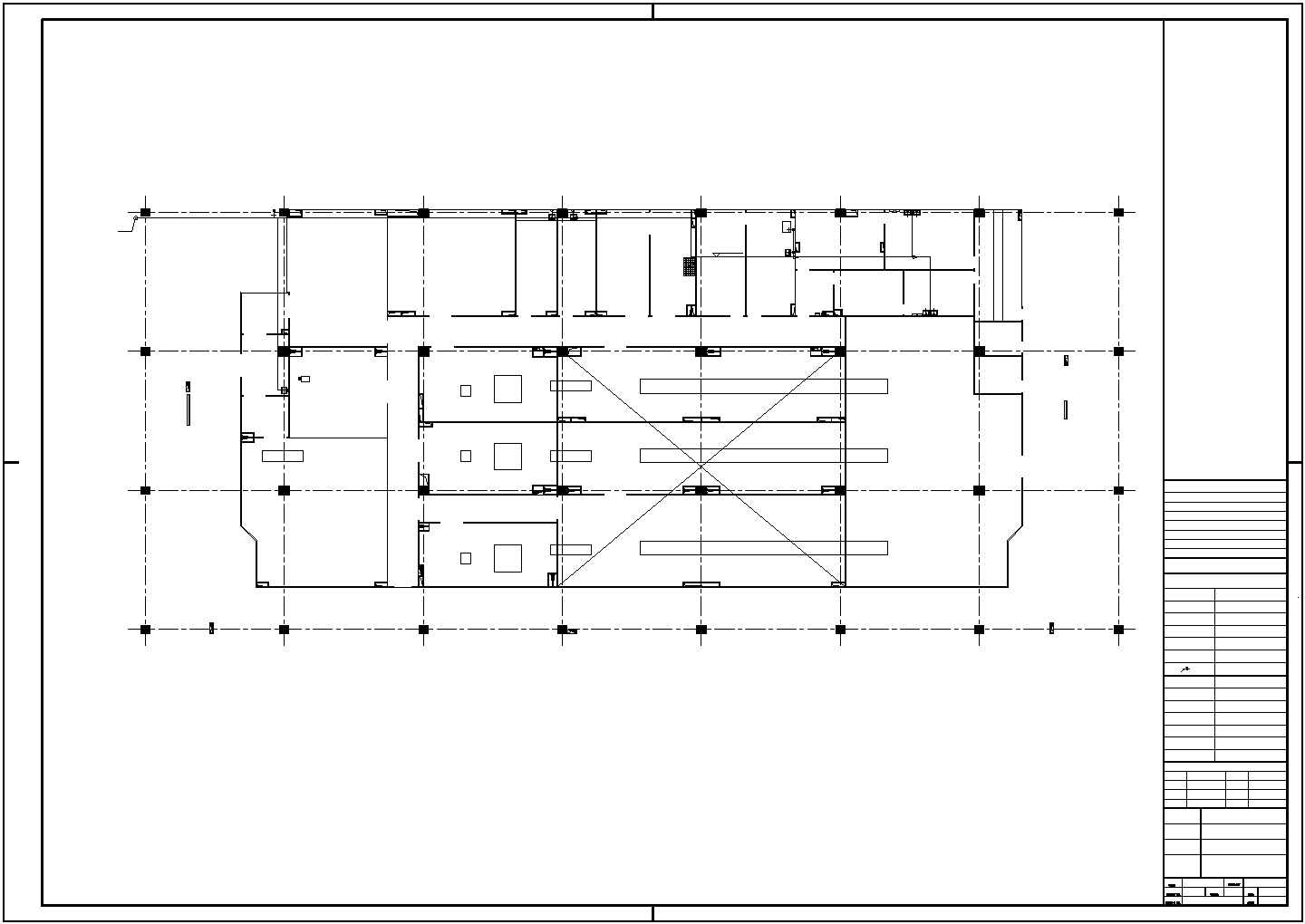 某几层唇膏车间给排水施工设计CAD平面图