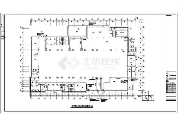 上海某外企厂房暖通设计图纸（射流机组）-图二