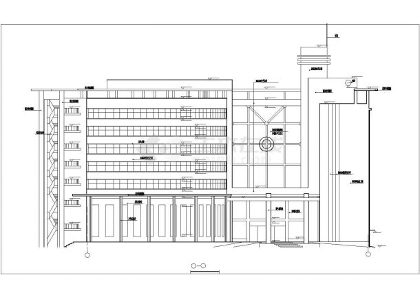 某地八层框架结构宾馆酒店建筑设计方图纸-图一