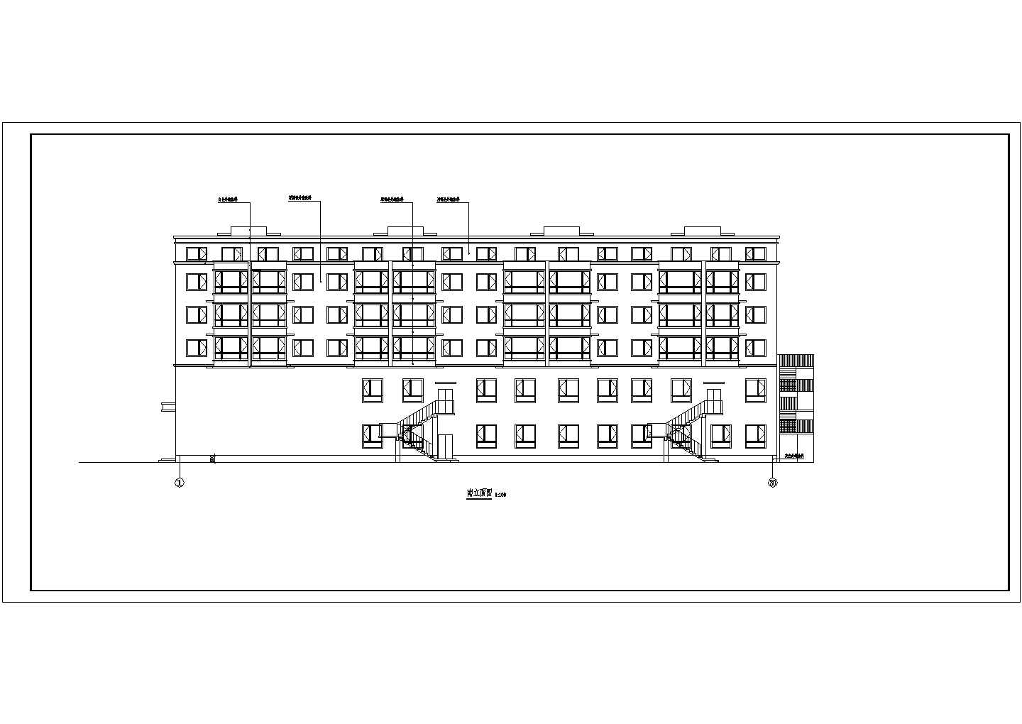 辽宁六层框架结构住宅楼建筑设计施工图