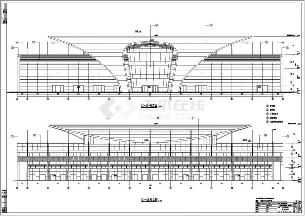 江西南昌四层昌北客运站建筑设计方案图-图一