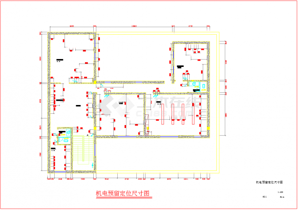 【山西】某新中式风格办公室装修设计施工图-图一