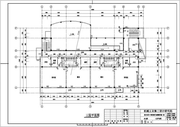 三层钢筋混凝土幼儿园建筑设计施工图-图二