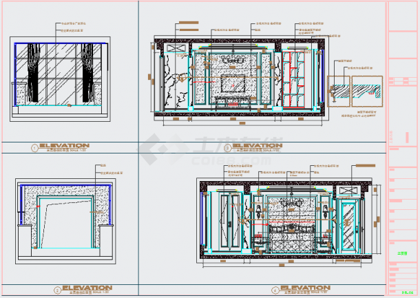 【浙江】某4层简约欧式风格别墅装修设计施工图（含效果图）-图二