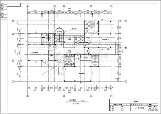 某地四层幼儿园建筑设计施工图（含三维图）-图二