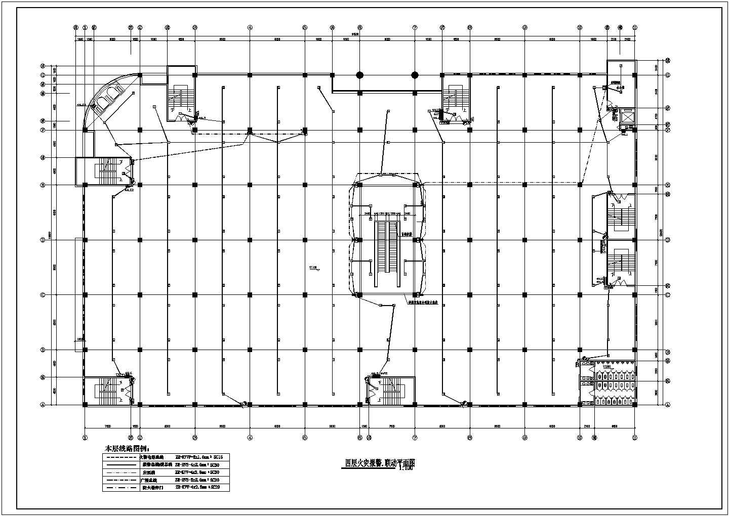 某四层商场电气设计施工图（弱电部分）
