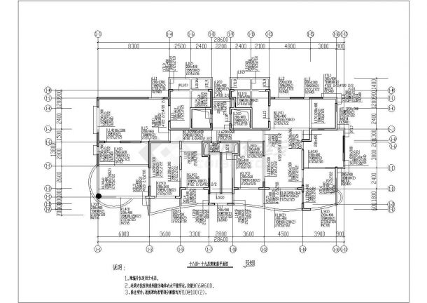 某地区22层剪力墙结构住宅结构施工图-图一