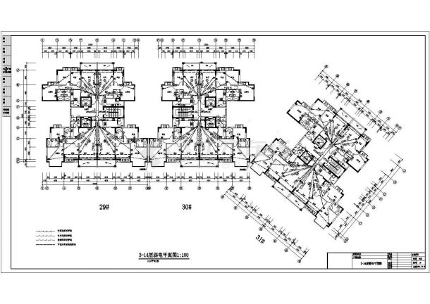 某地上十六层地下一层综合楼电气设计施工图-图二