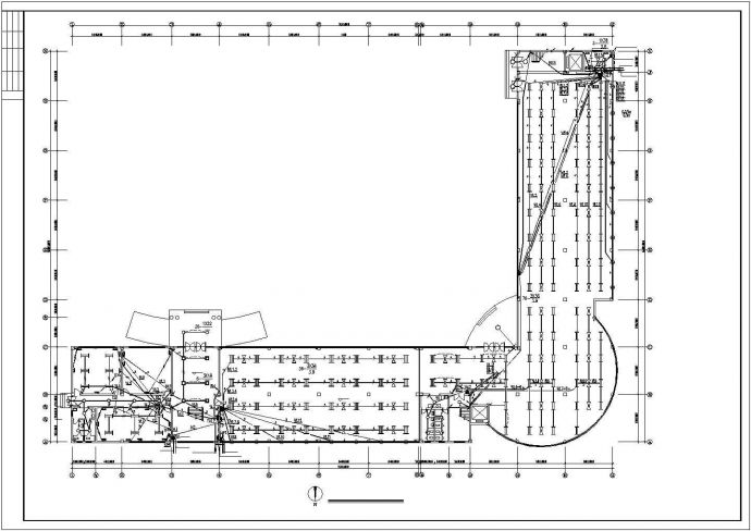 某服装车间电气设计平立剖面CAD布置图_图1