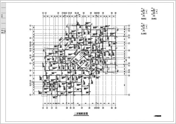 重庆某32层经济适用房结构图-图一
