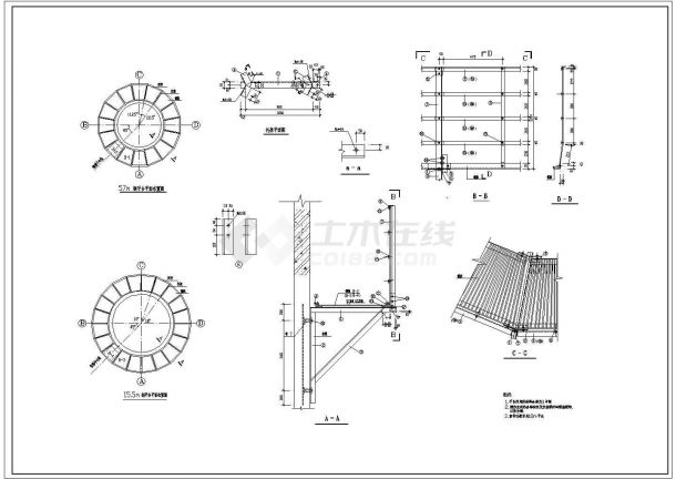 某60米混凝土结构烟囱结构设计施工图-图二