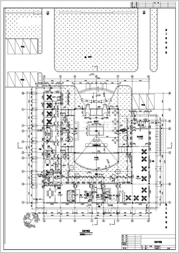 某地单层砖混结构售楼处建筑设计施工图-图一