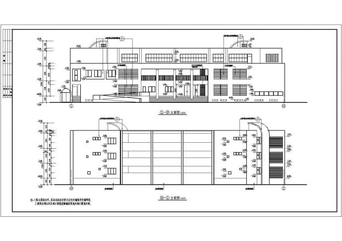 某地三层框架结构幼儿园建筑设计方案图纸_图1