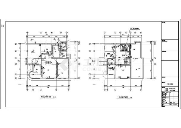 双层别墅空调布置CAD详图-图二