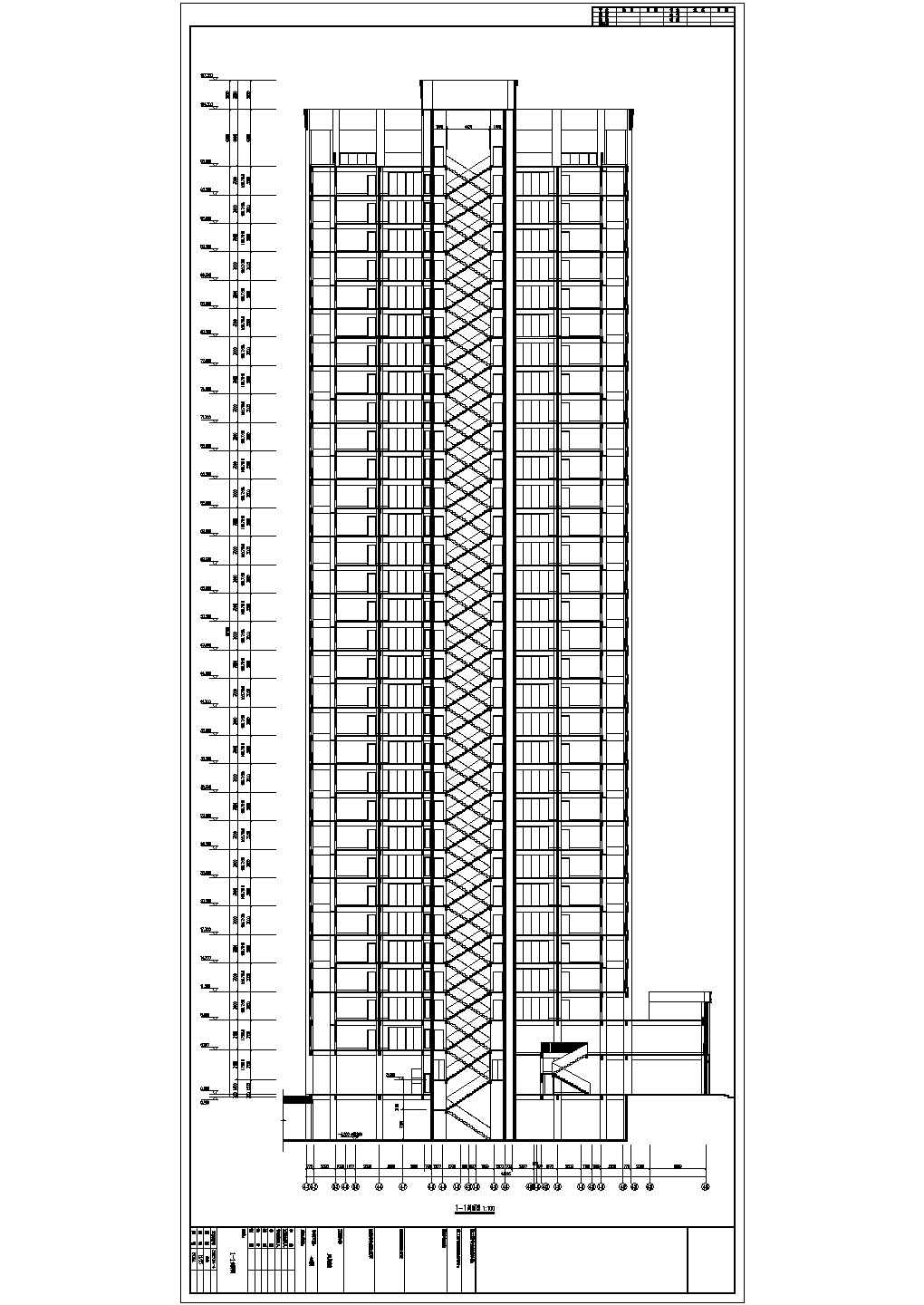 莆田市城厢区某小区32层住宅建筑设计施工图