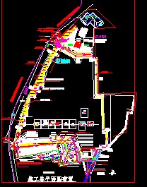 工地场地总平布置图（CAD2004板）_图1