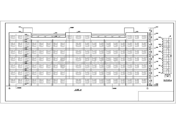 平顶山6层混凝土框架结构办公楼建筑施工图纸-图二