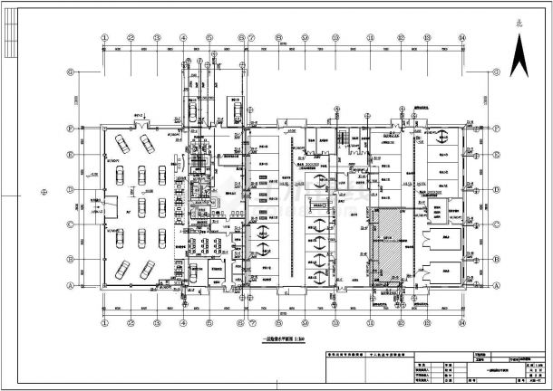 某二层砖混结构汽车4S店给排水设计图-图一