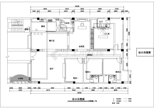 某现代风格四居室家居装修设计施工图-图二