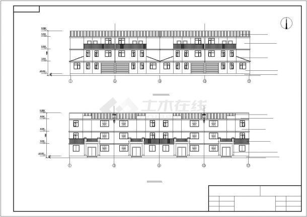 [学士]3层砌体结构联排别墅课程设计计算书及建筑结构施工图-图二