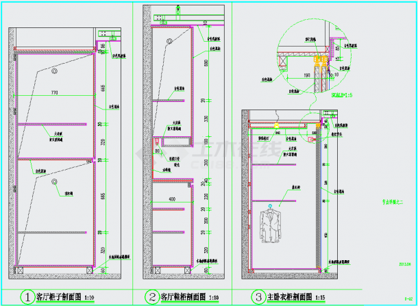 【北京】某新古典主义风格四居室装修设计施工图（含效果）-图二