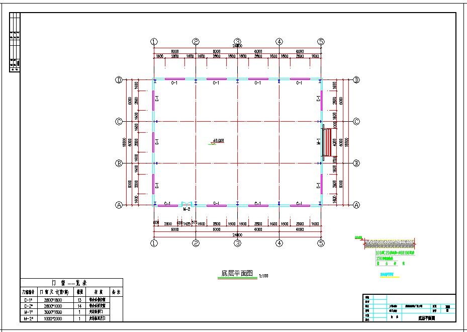 钢结构标准厂房+5T行车施工图
