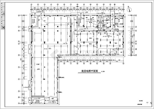 某6000平地上六层职工生活中心电气图纸-图一