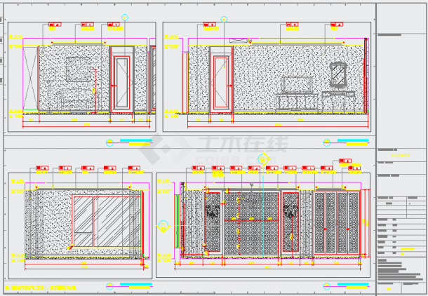 【苏州】工业园区某欧式风格三居室装修设计施工图（含效果图）-图二