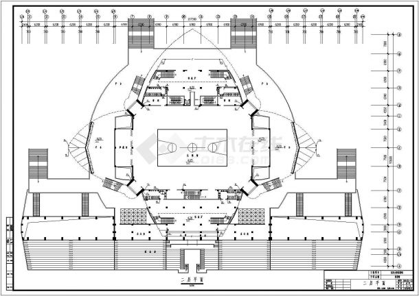 四川大学两层体育馆给排水设计图-图二