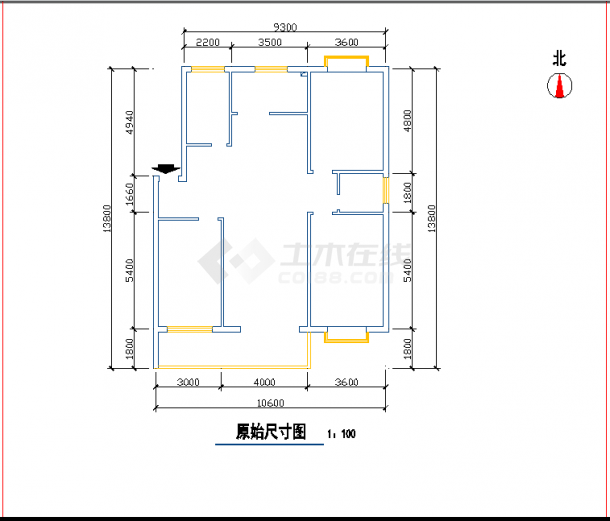 某地田园混搭风格三居室样板房装修设计施工图（含效果）-图一