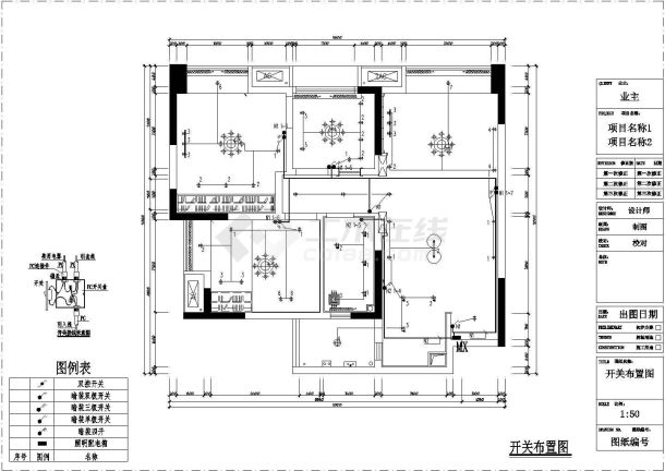 某地经典欧陆风格两居室装修设计施工图-图二