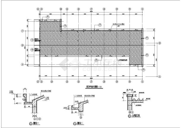 某沿街三层商住楼建筑设计施工图纸-图二