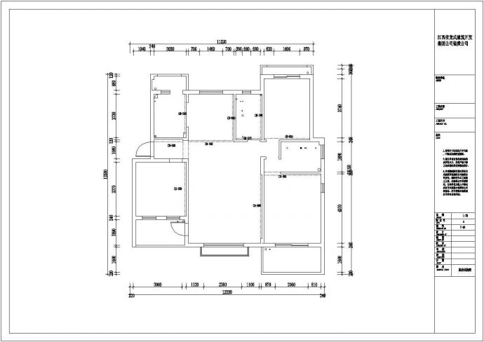 奥林匹克花园小区家装设计施工图（附效果图）_图1