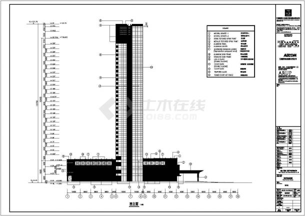 沈阳29层框剪结构嘉里中心香格里拉饭店建筑初步设计图纸-图一