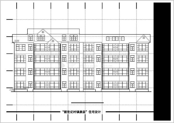 某地四层公寓式住宅楼建筑设计方案图-图二