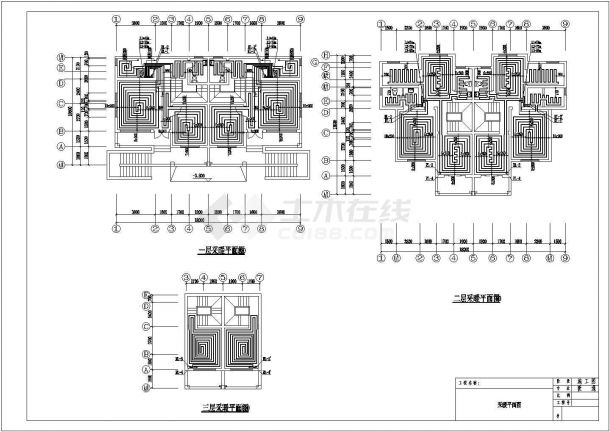 三层别墅住宅地板辐射供暖采暖系统设计施工图-图二