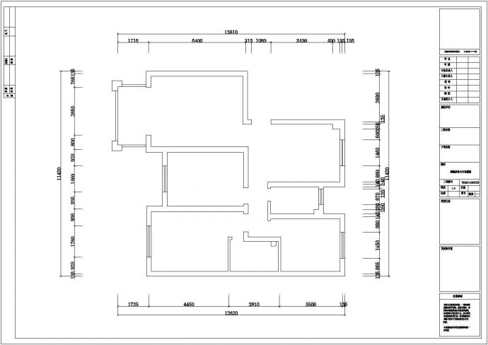 米粉色系列两居室家装设计施工图（附效果图）_图1