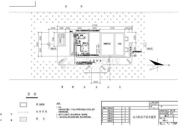 某污水处理站电气设计cad图纸-图一