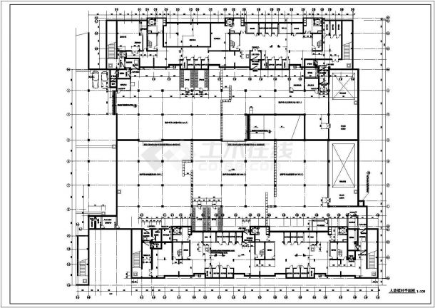 某商住楼单层地下室人防建筑设计施工图-图一