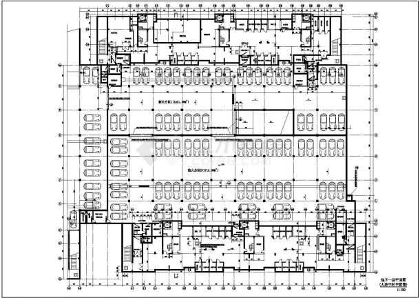 某商住楼单层地下室人防建筑设计施工图-图二