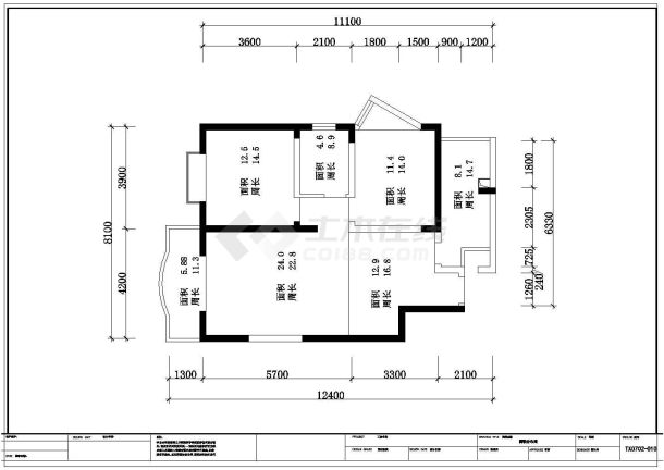 两居装修设计平面施工图（附效果图）-图二