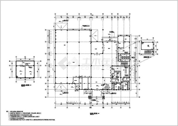 某地两层框架结构会所建筑设计施工图-图二