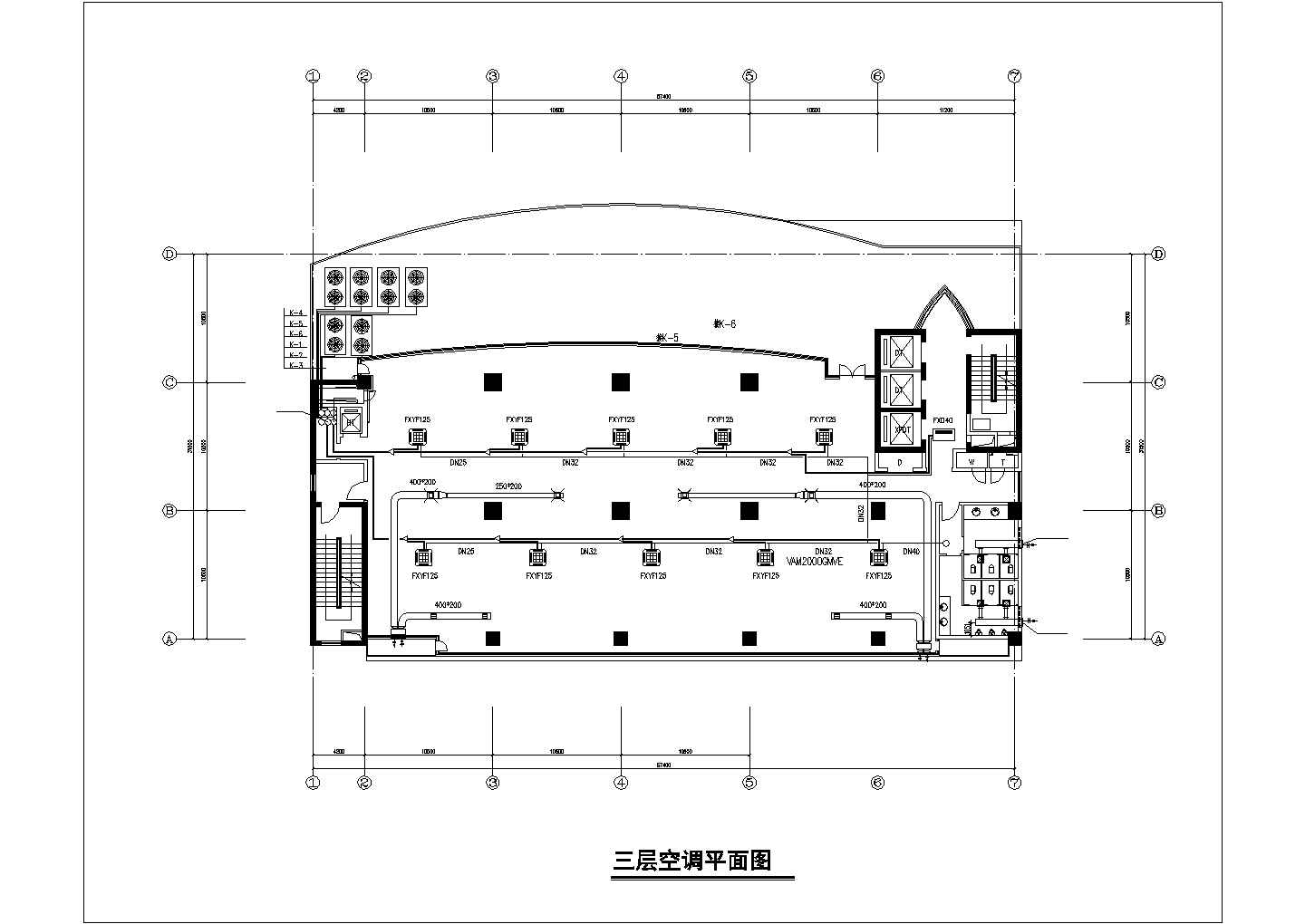 【安徽]】新技术生产楼建筑空调系统设计施工图（一拖多智能系统）