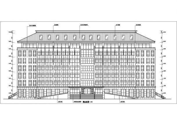 某地9层框架结构办公楼建筑设计方案图-图二