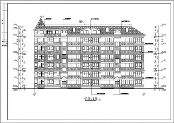 【繁昌】住宅区2号楼六层住宅建筑施工图-图二