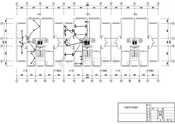 某八层住宅楼强电设计CAD参考图-图二